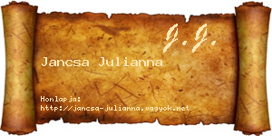 Jancsa Julianna névjegykártya
